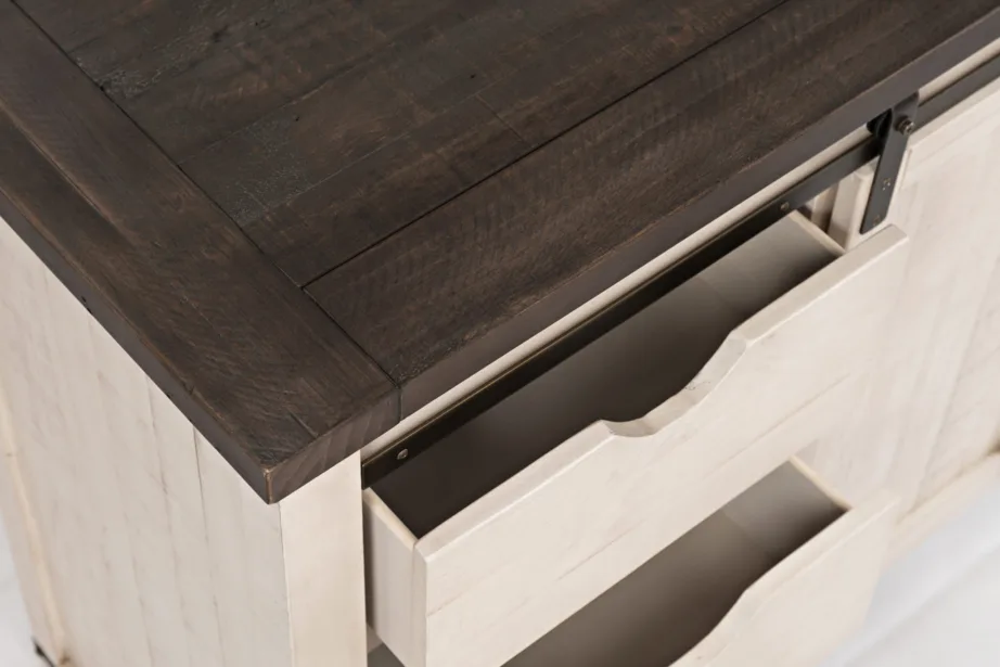 Antiikvalge kummut Avola AV1706-70, taaskasutatud männipuidust – 7