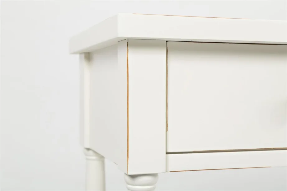 Antiikvalge konsoollaud Avola AV1630-60, kummipuidust – 3