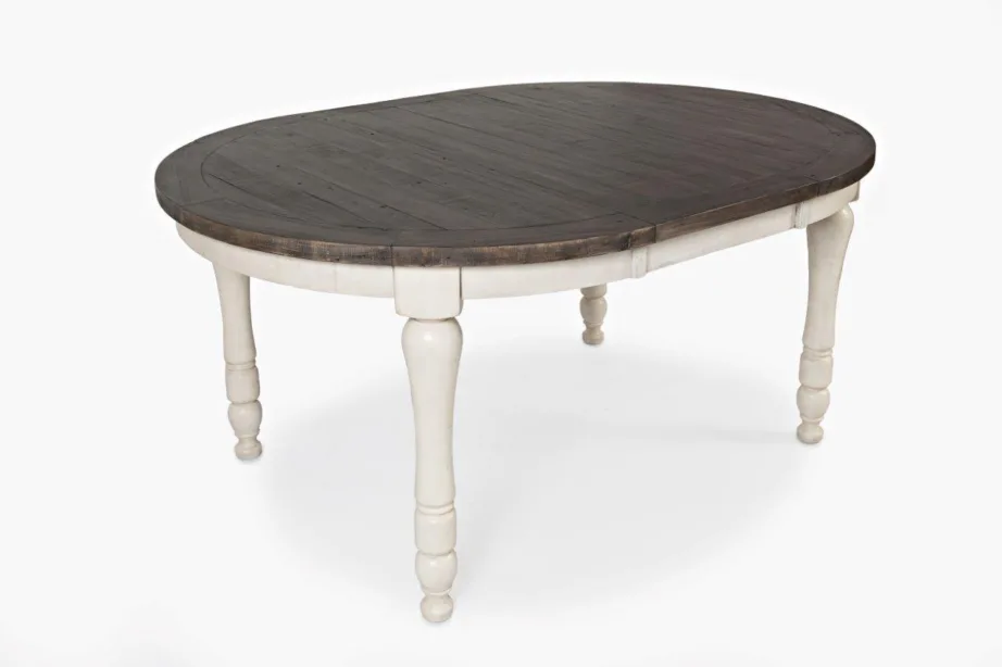 Antiikvalge söögilaud Avola AV1706-66, taaskasutatud männipuidust – 3