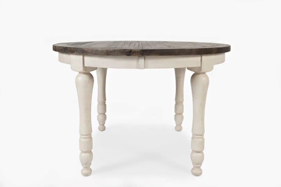 Antiikvalge söögilaud Avola AV1706-66, taaskasutatud männipuidust – 4