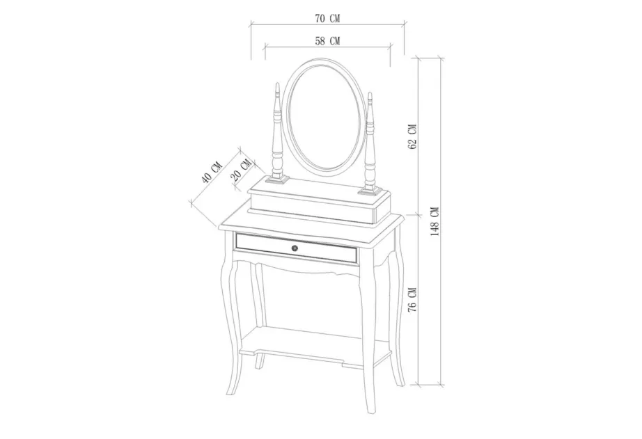 Beež konsoollaud Dijon DI52, kasepuust – 8