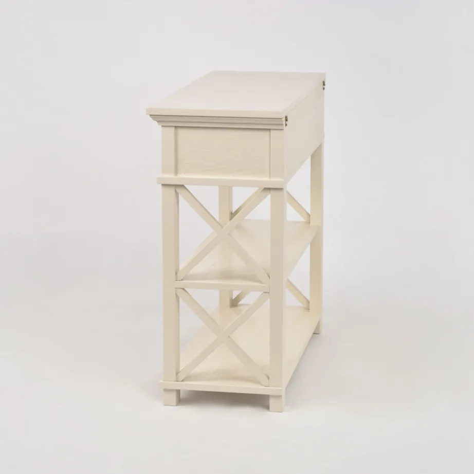 Beež konsoollaud Hamilton HT028, tammepuidust – 7