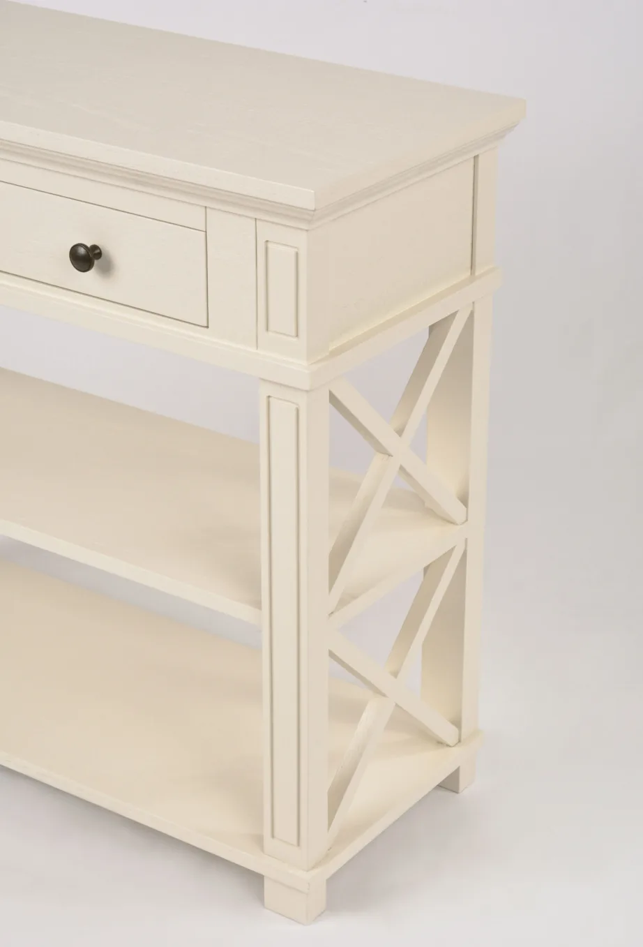 Beež konsoollaud Hamilton HT028, tammepuidust – 9