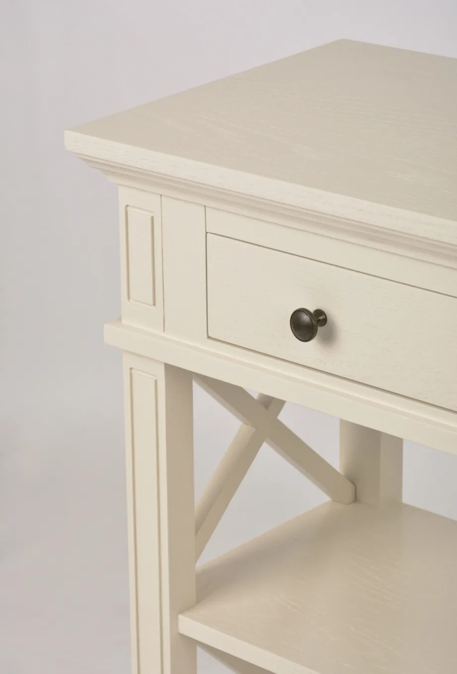 Beež konsoollaud Hamilton HT028, tammepuidust – 12