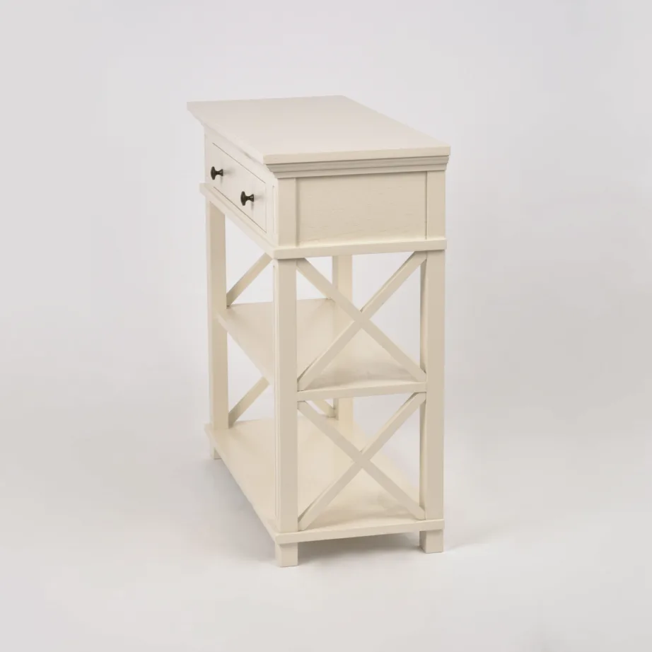 Beež konsoollaud Hamilton HT028, tammepuidust – 5