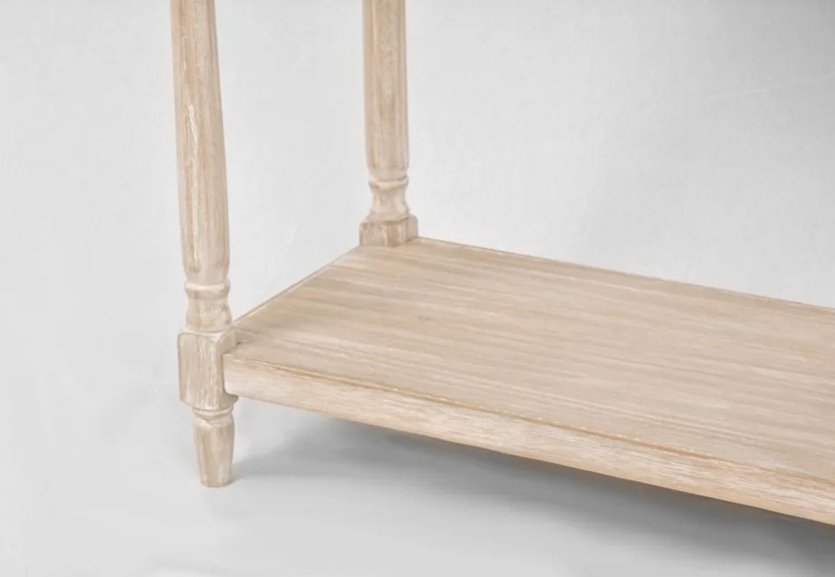 Beež konsoollaud Livorno LIV080, lehtpuu puidust – 9