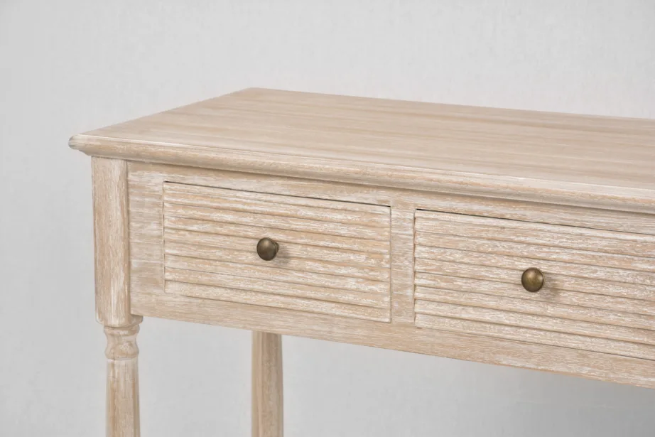 Beež konsoollaud Livorno LIV080, lehtpuu puidust – 4