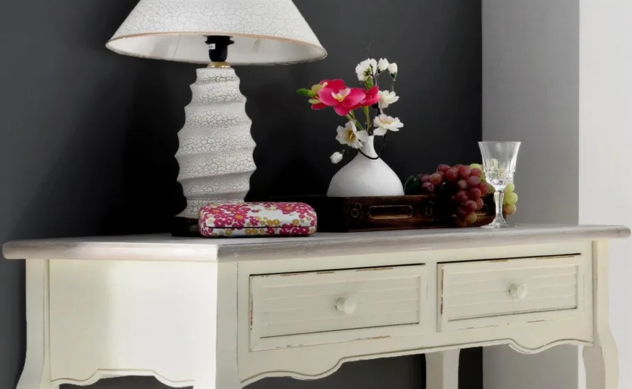 Beež konsoollaud Pesaro PE016, lehtpuu puidust – 4