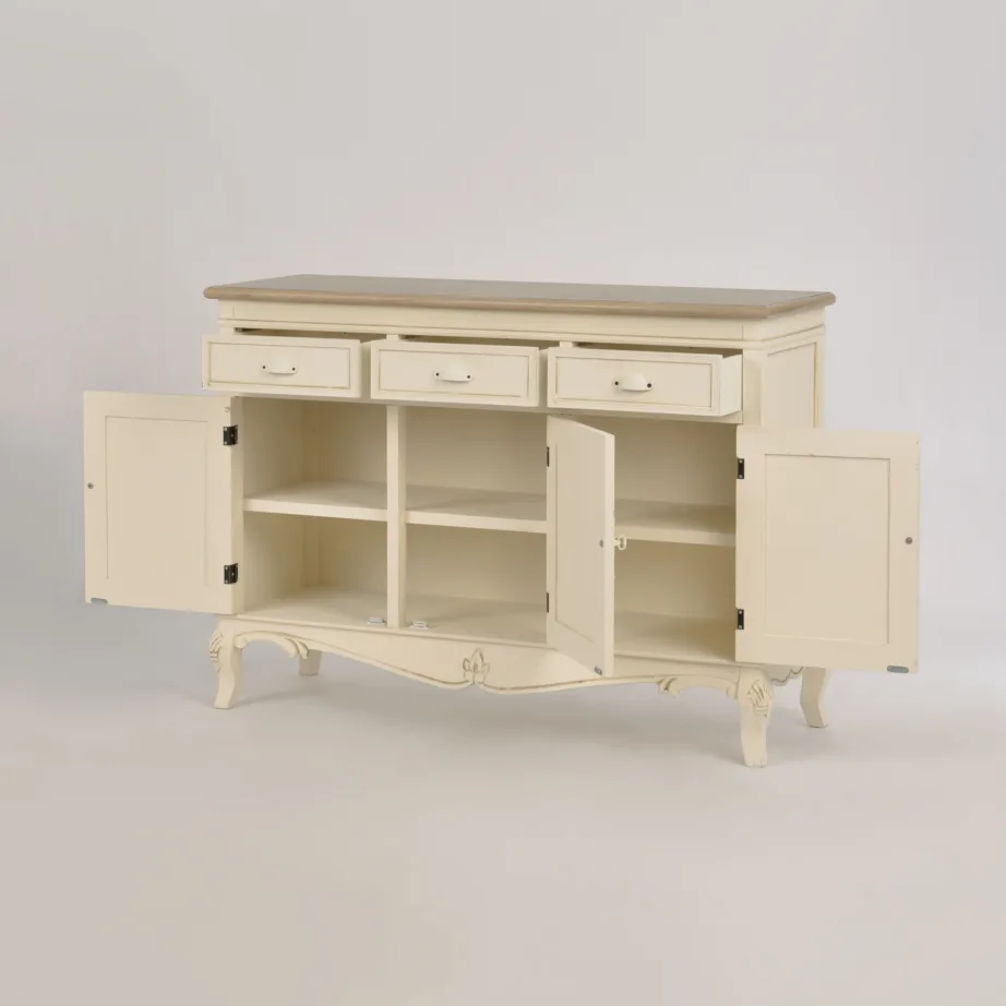 Beež kummut Rimini RI08, lehtpuu puidust – 2