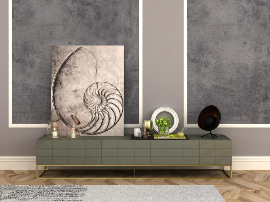 Roheline TV-alus Rose Hill RH05, kõrgläikega MDF – 3