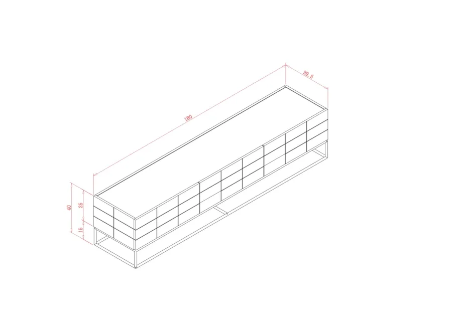 Roheline TV-alus Rose Hill RH05, kõrgläikega MDF – 4