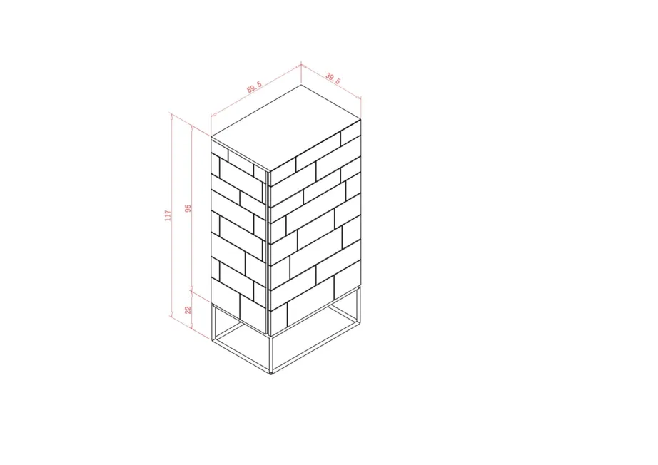 Roheline kõrge kapp Rose Hill RH03, kõrgläikega MDF – 4