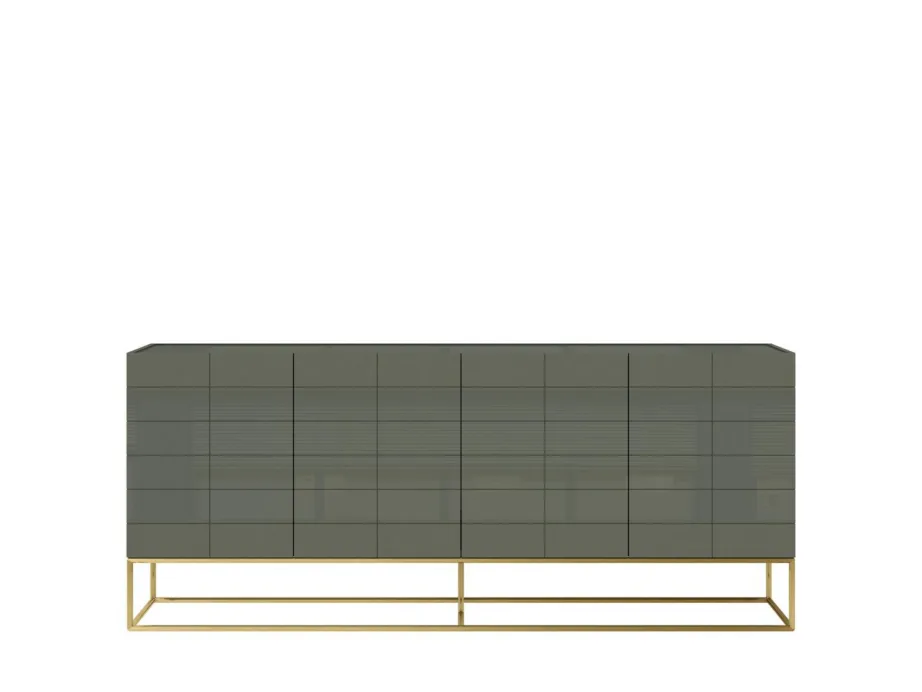 Roheline kõrgläikega kummut Rose Hill RH01, pulbervärvitud MDF – 2