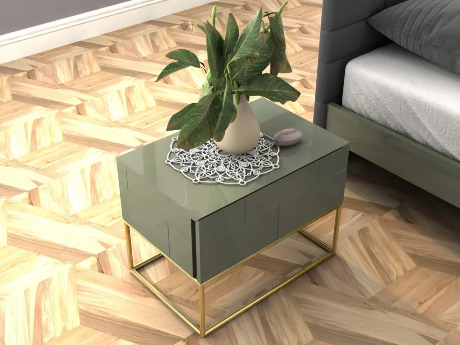 Roheline öökapp Rose Hill RH08, kõrgläikega MDF – 3