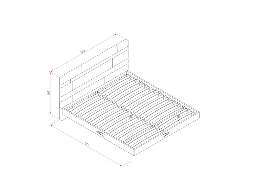 Roheline polsterdatud voodi Rose Hill RH09, kõrgläikega MDF – 5