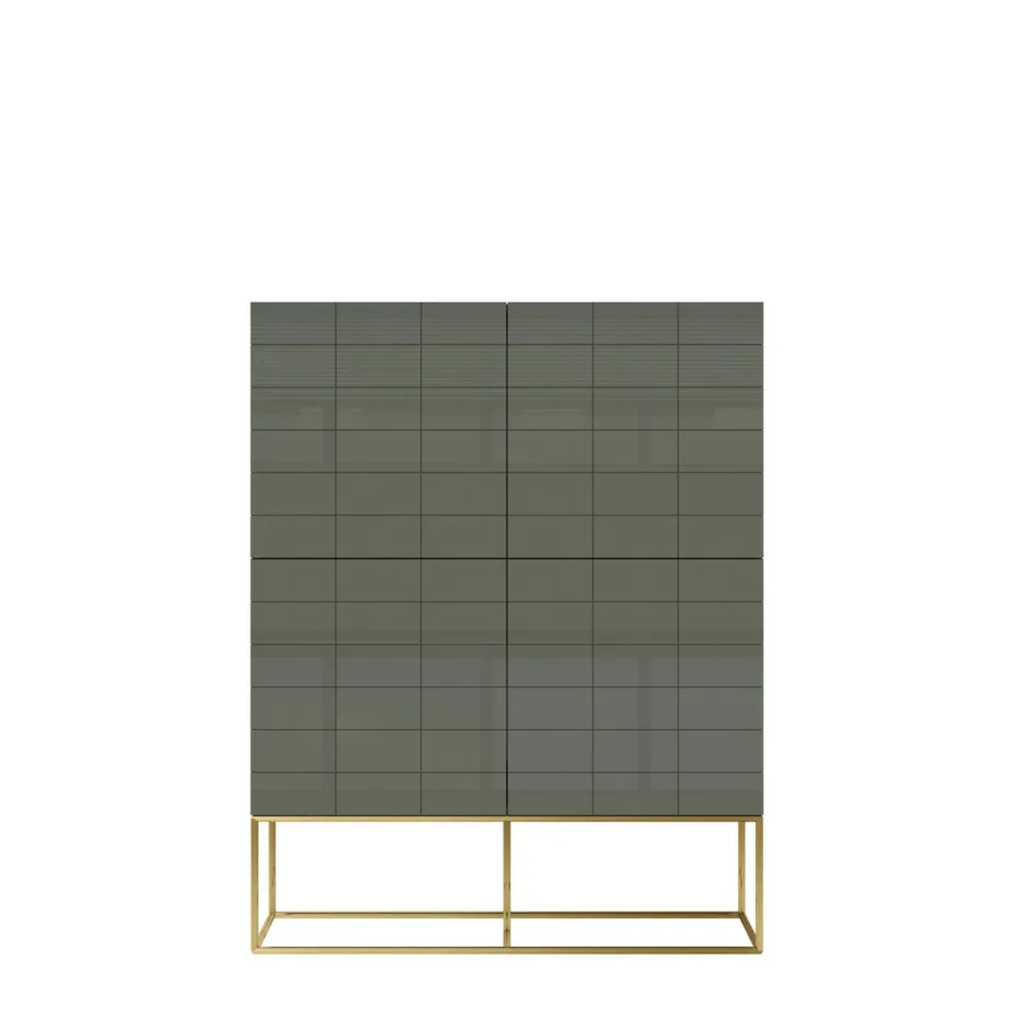 Roheline kõrge kummut Rose Hill RH04, kõrgläikega MDF – 2