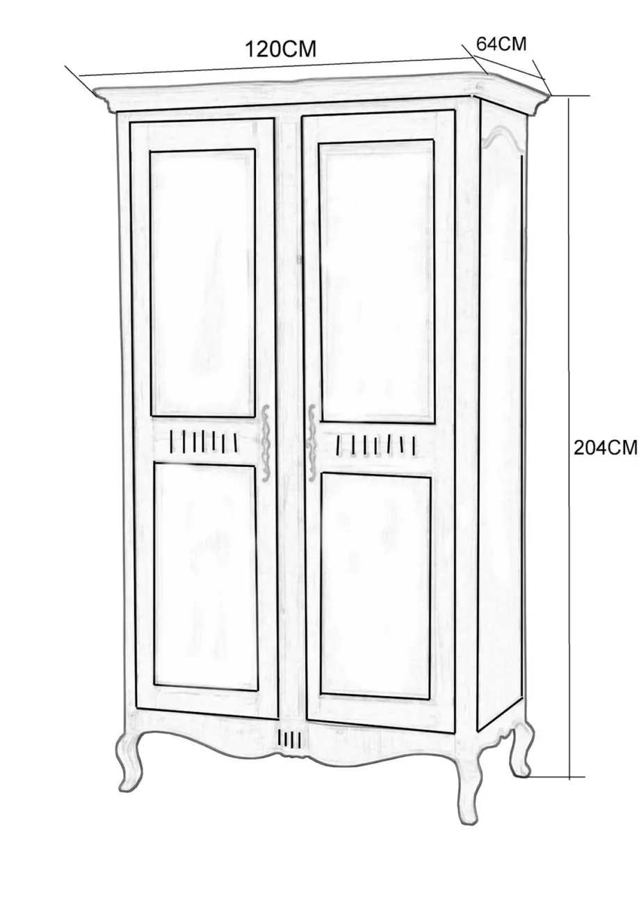 Elevandiluu värvi riidekapp Verona VE859, kasepuust – 13