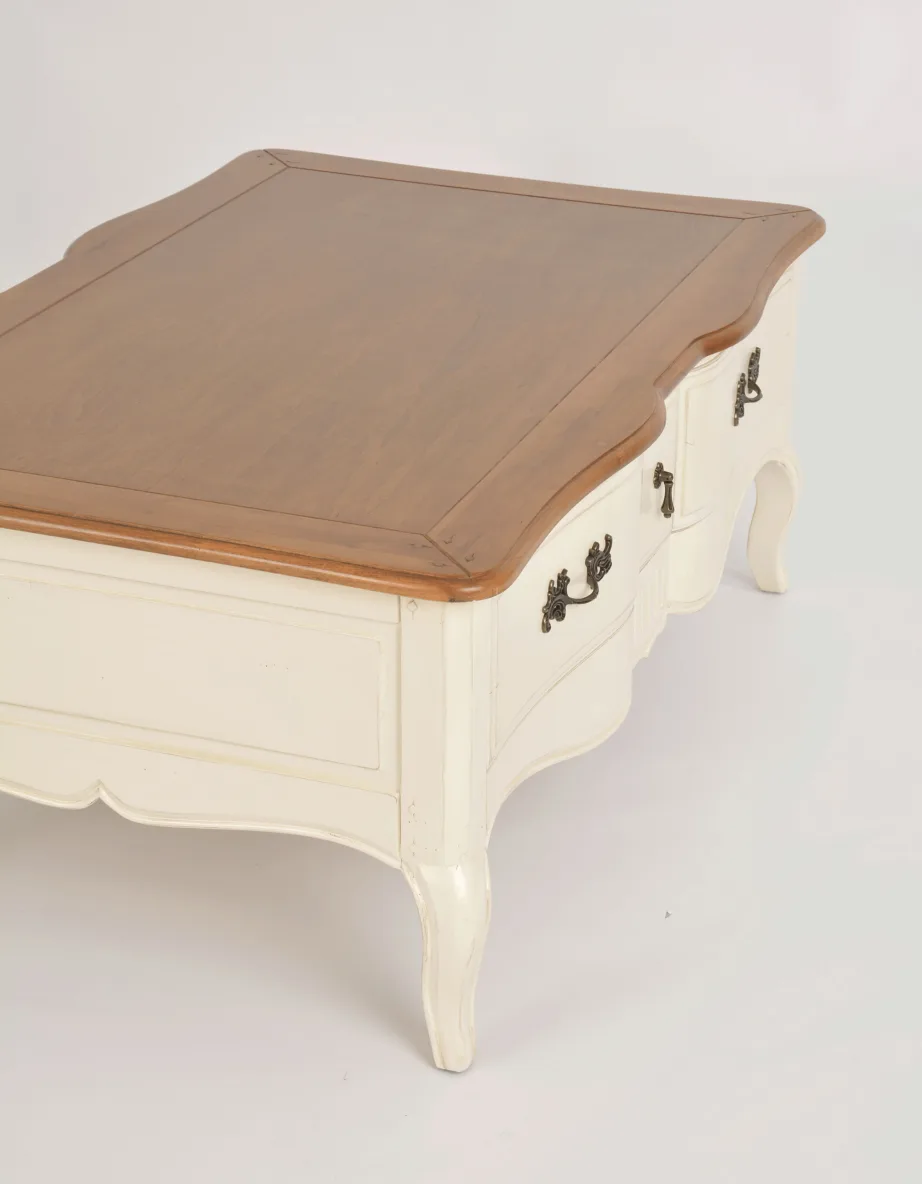 Elevandiluu värvi kohvilaud Verona VE809, kasepuust – 6