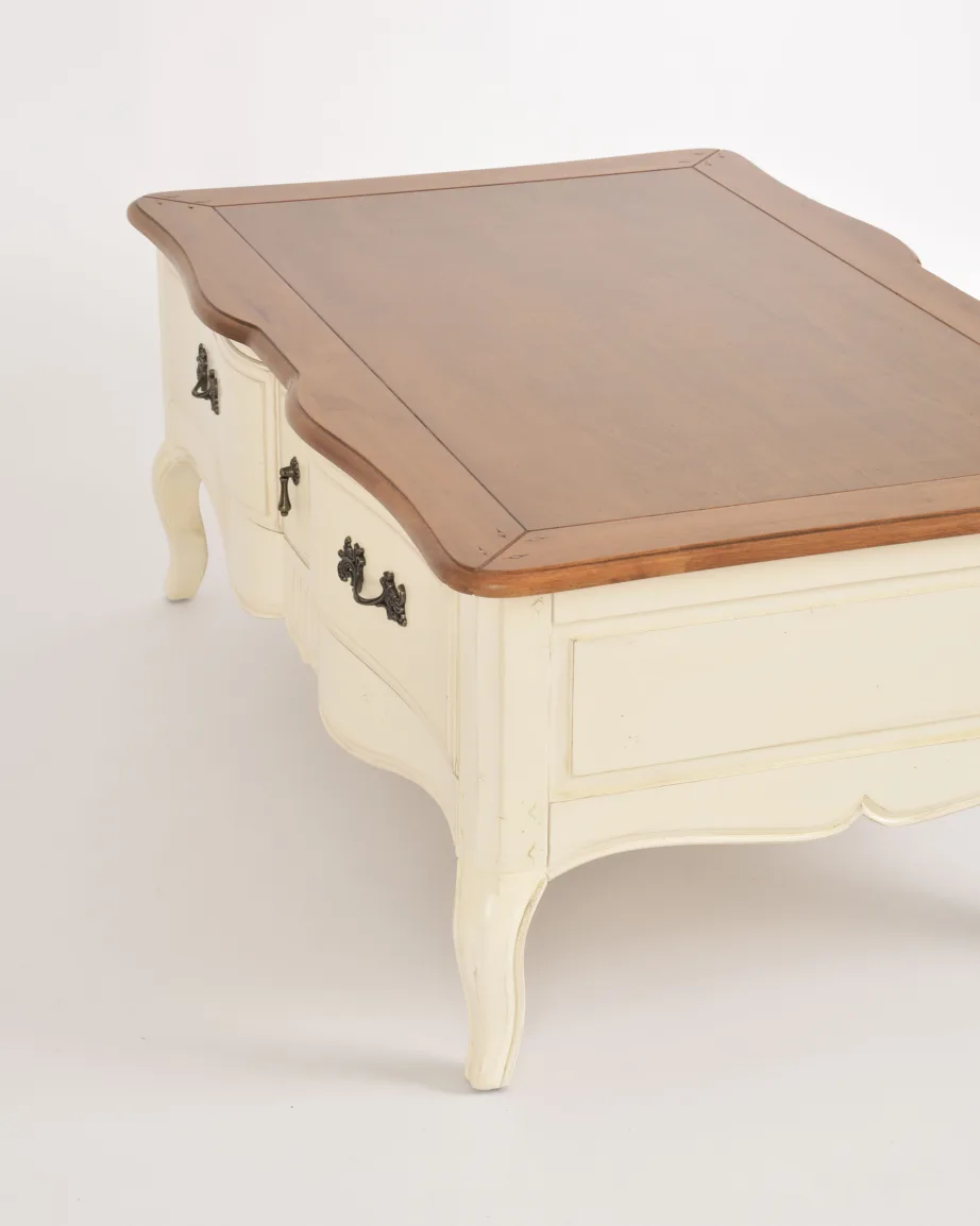 Elevandiluu värvi kohvilaud Verona VE809, kasepuust – 5