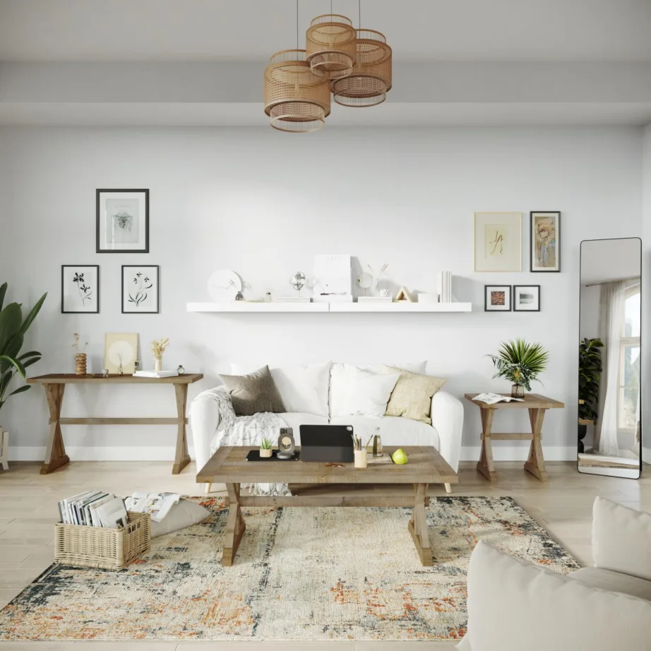 Helepruun kohvilaud Avola AV1920-1, männipuidust – 6