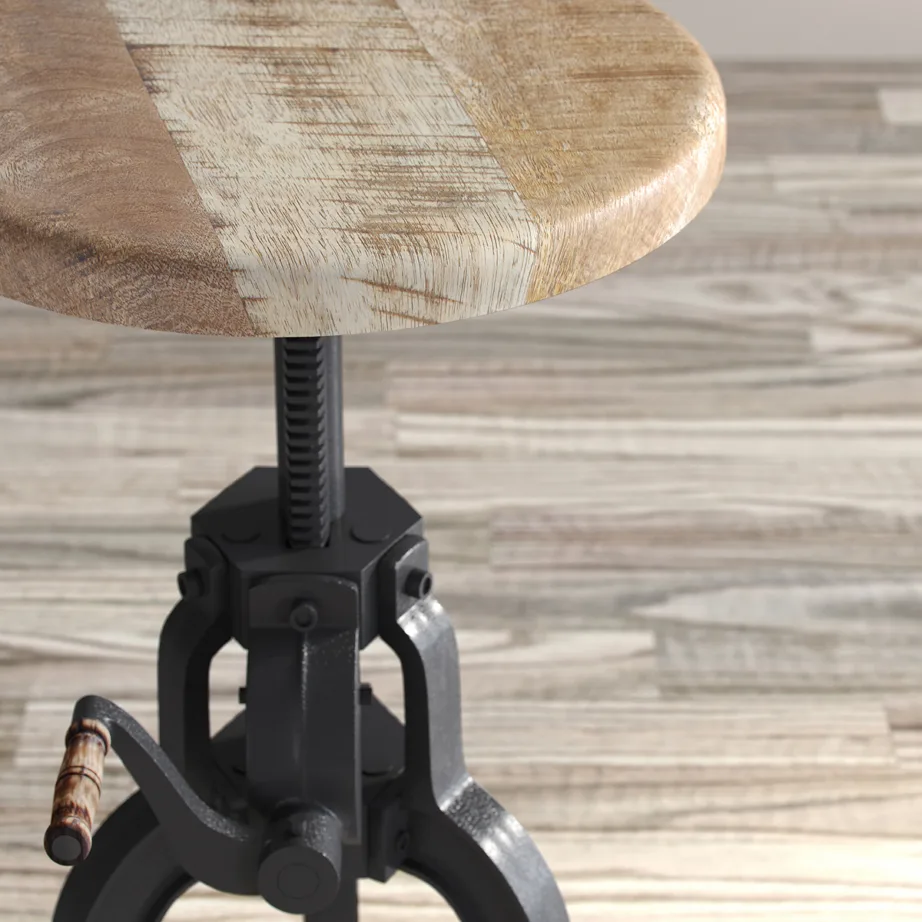 Helepruun lisalaud Avola AV1730-63, mangopuu, metallist jalad – 8