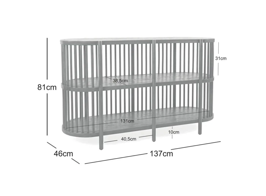 Helepruun kummut Avola AV2180-54, akaatsiapuidust – 12