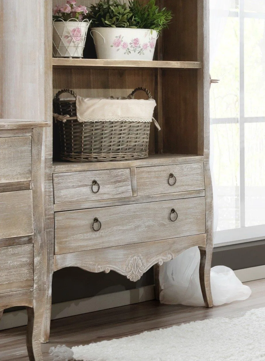 Helepruun raamaturiiul Merano ME02, lehtpuu puidust – 3