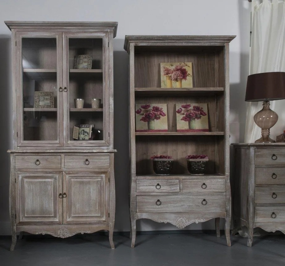 Helepruun raamaturiiul Merano ME02, lehtpuu puidust – 4