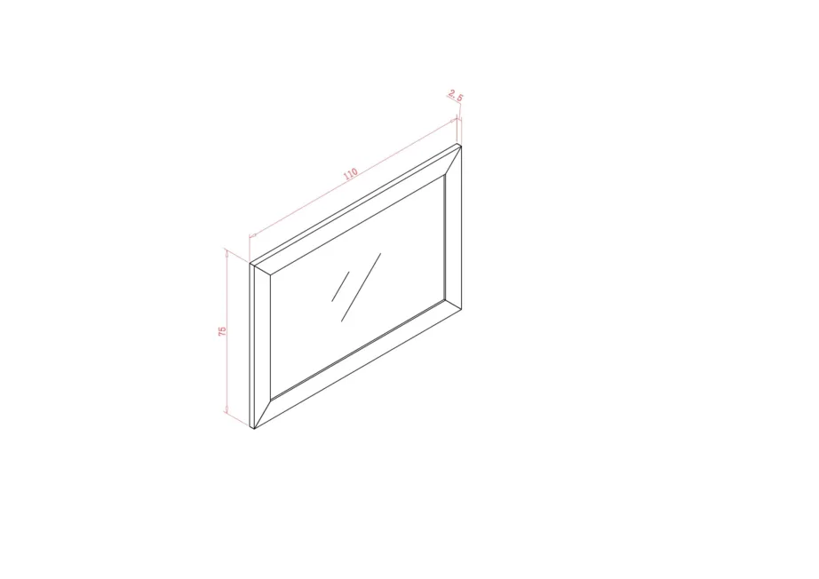 Pruun seinapeegel Soho SH17, tammevineer, MDF – 4