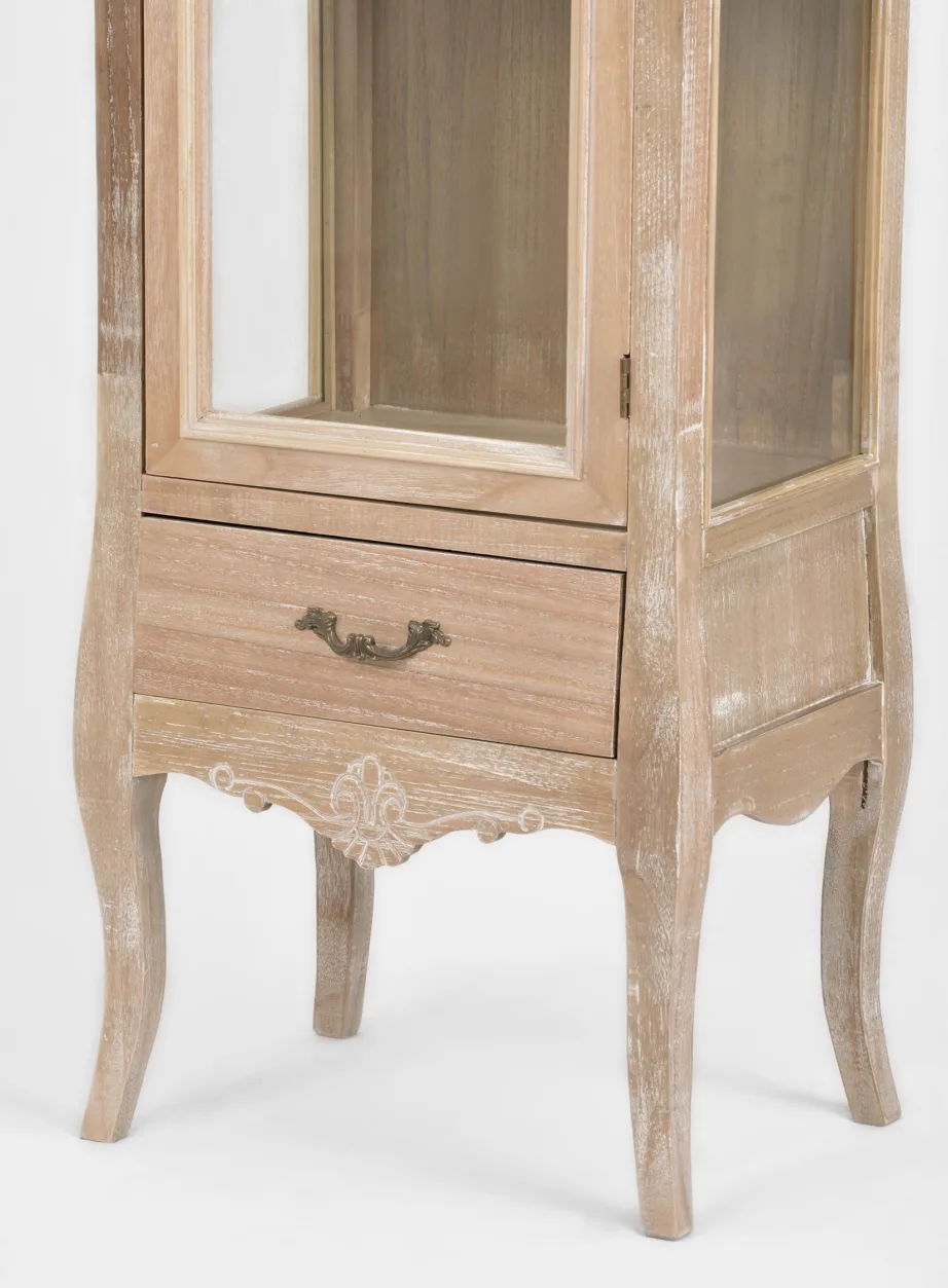 Helepruun vitriinkapp Merano ME05, lehtpuu puidust – 2