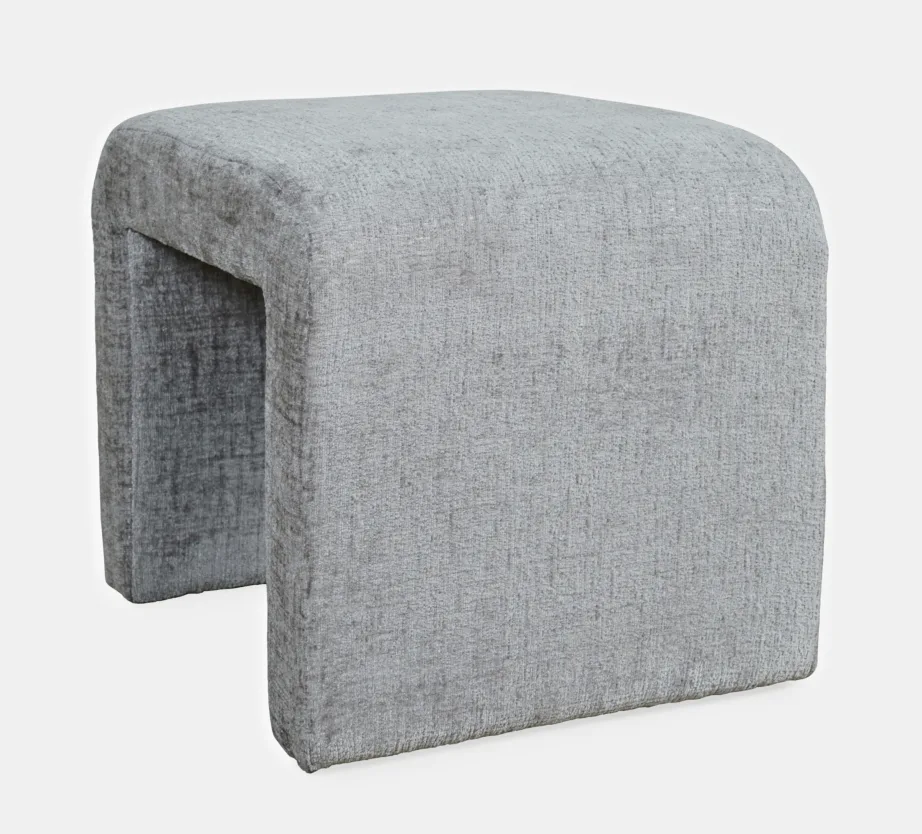 Hõbehall polsterdatud pink Leith LET69G, 100% polüestrist – 4