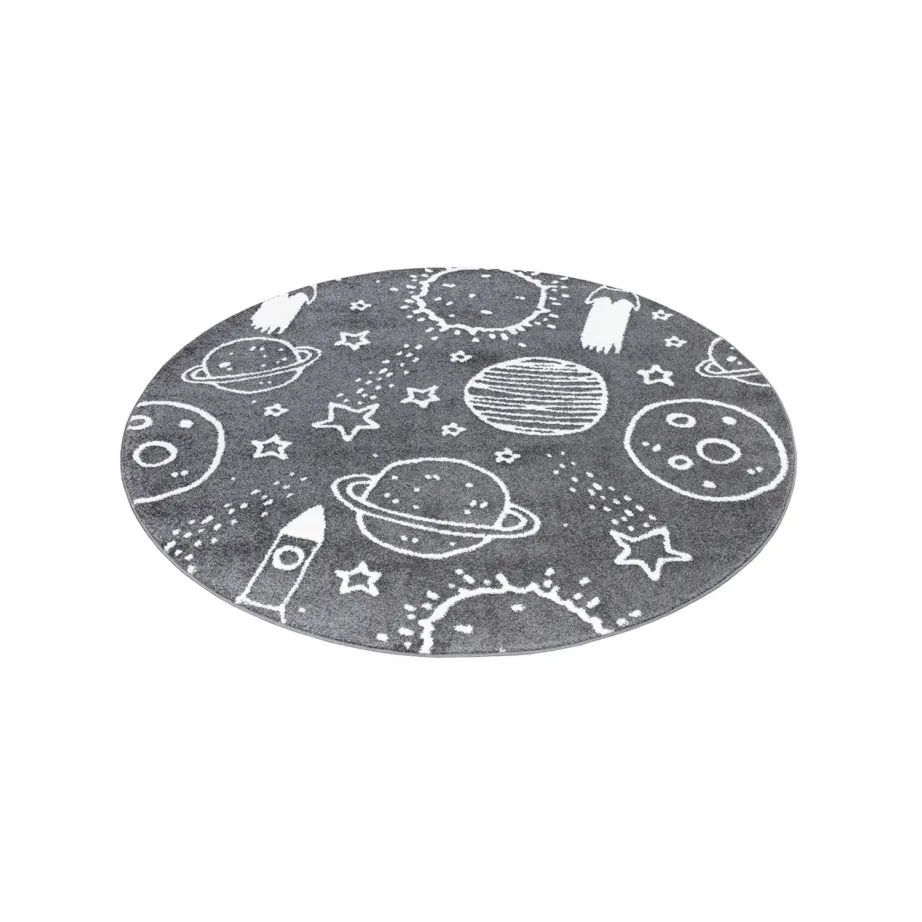Kosmose teemaline ümmargune laste vaip – 3