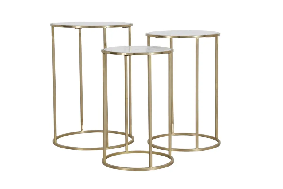 Kuldne laudade komplekt Avola AV2130-39, marmorist - 2