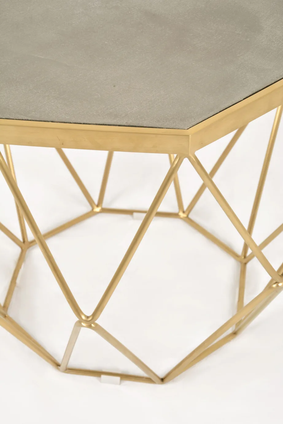 Kuldne kõrvallaud Glamour GL1715, roostevaba teras, MDF – 7