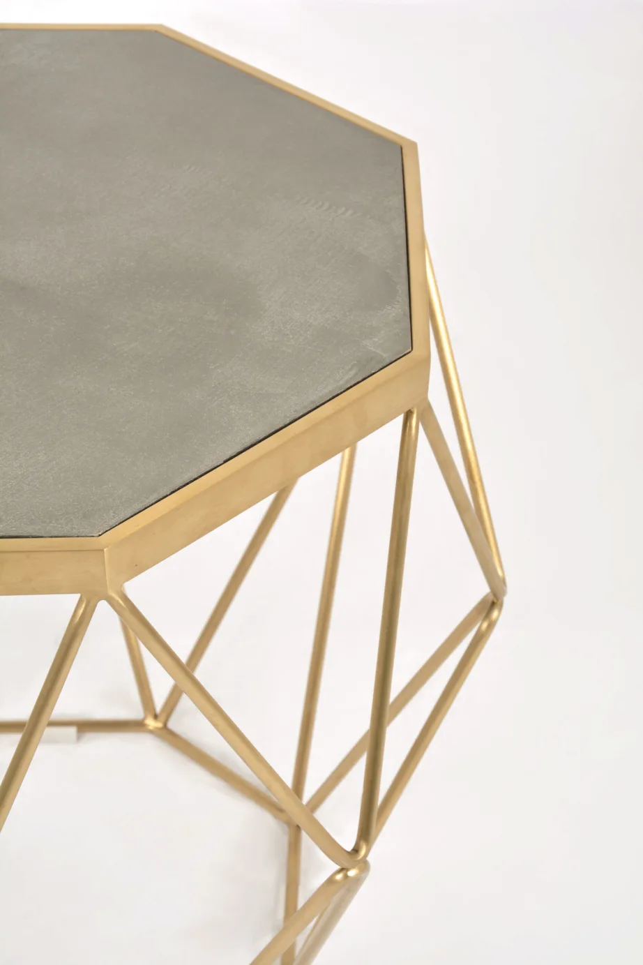 Kuldne kõrvallaud Glamour GL1715, roostevaba teras, MDF – 8