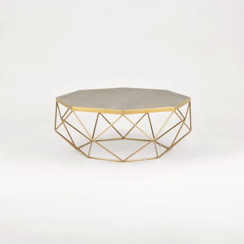 Kuldne kohvilaud Glamour GL1714, roostevaba teras, MDF – 2