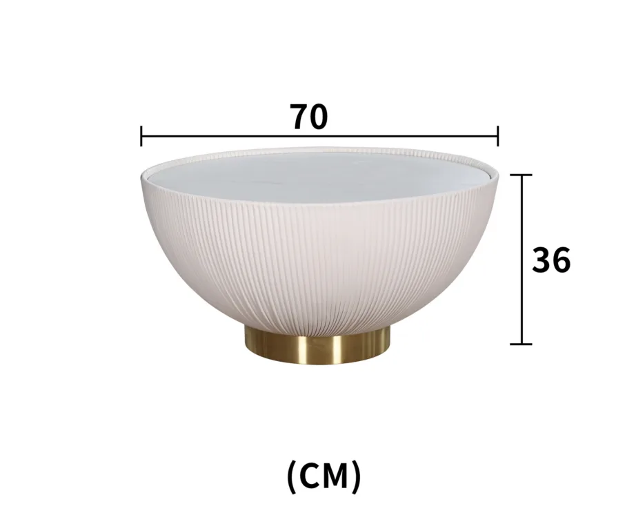 Valge kohvilaud Modig M68, roostevaba teras, nahk, kivi – 5