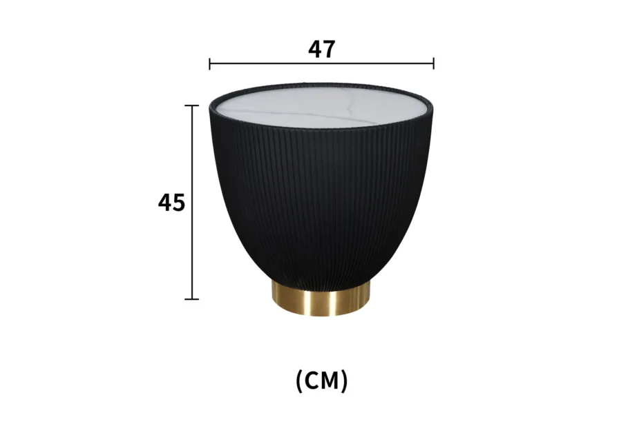 Kuldne kohvilaud Modig M69, kroomitud roostevaba teras, nahk, kivi – 7