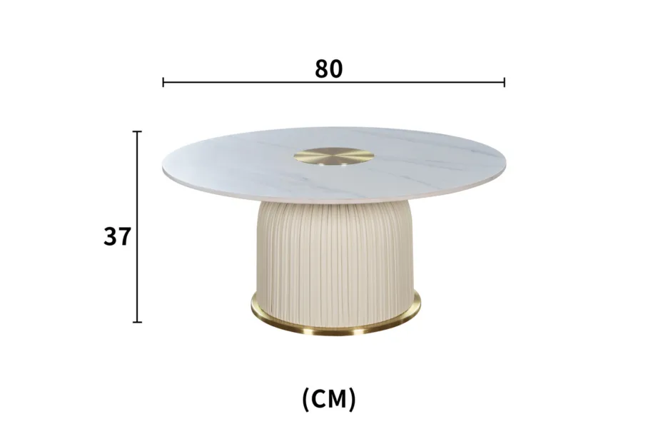 Kuldne kohvilaud Modig M72, kroomitud metallist – 8