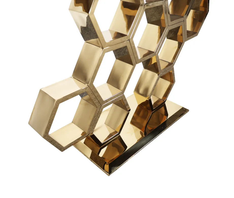 Kuldne konsoollaud Modig M19G, roostevaba teras – 6