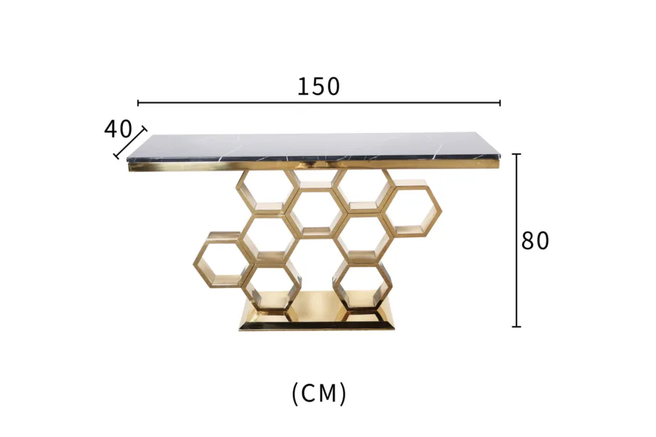 Kuldne konsoollaud Modig M19G, roostevaba teras – 7