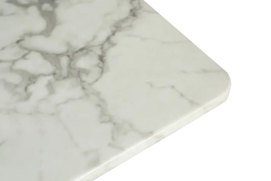 Valge söögilaud Modig M41, harjatud roostevaba teras – 4