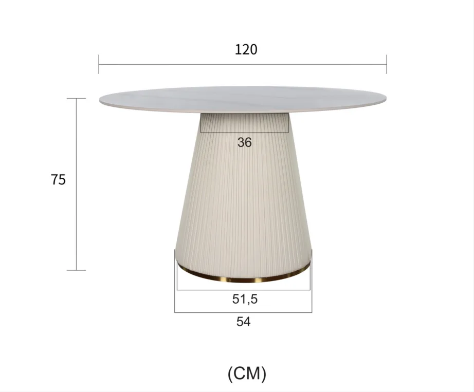 Valge söögilaud Modig M96, roostevabast terasest – 10