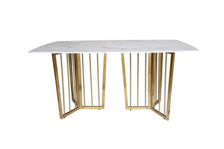 Kuldsete jalgadega söögilaud Modig M13, roostevaba teras – 2