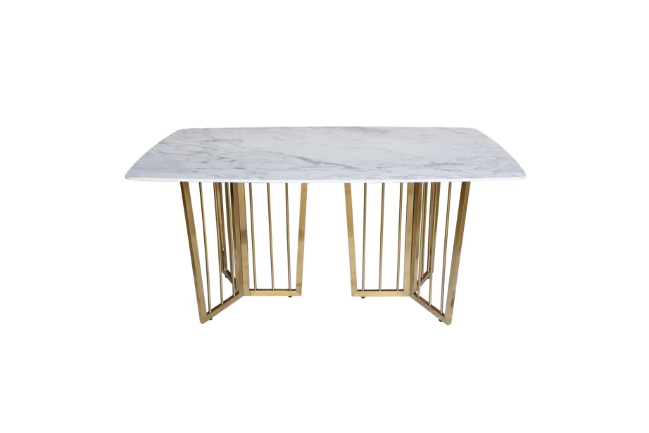 Kuldsete jalgadega söögilaud Modig M13, roostevaba teras – 3