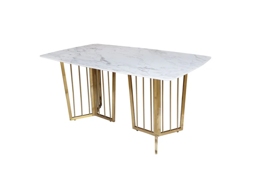 Kuldsete jalgadega söögilaud Modig M13, roostevaba teras – 4