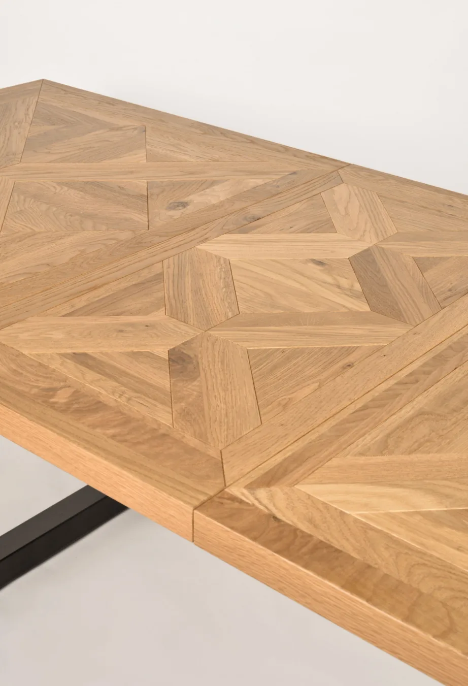 Pruun pikendatav söögilaud Indus IN01-1 158/203 cm, tammepuidust ja metallist – 9