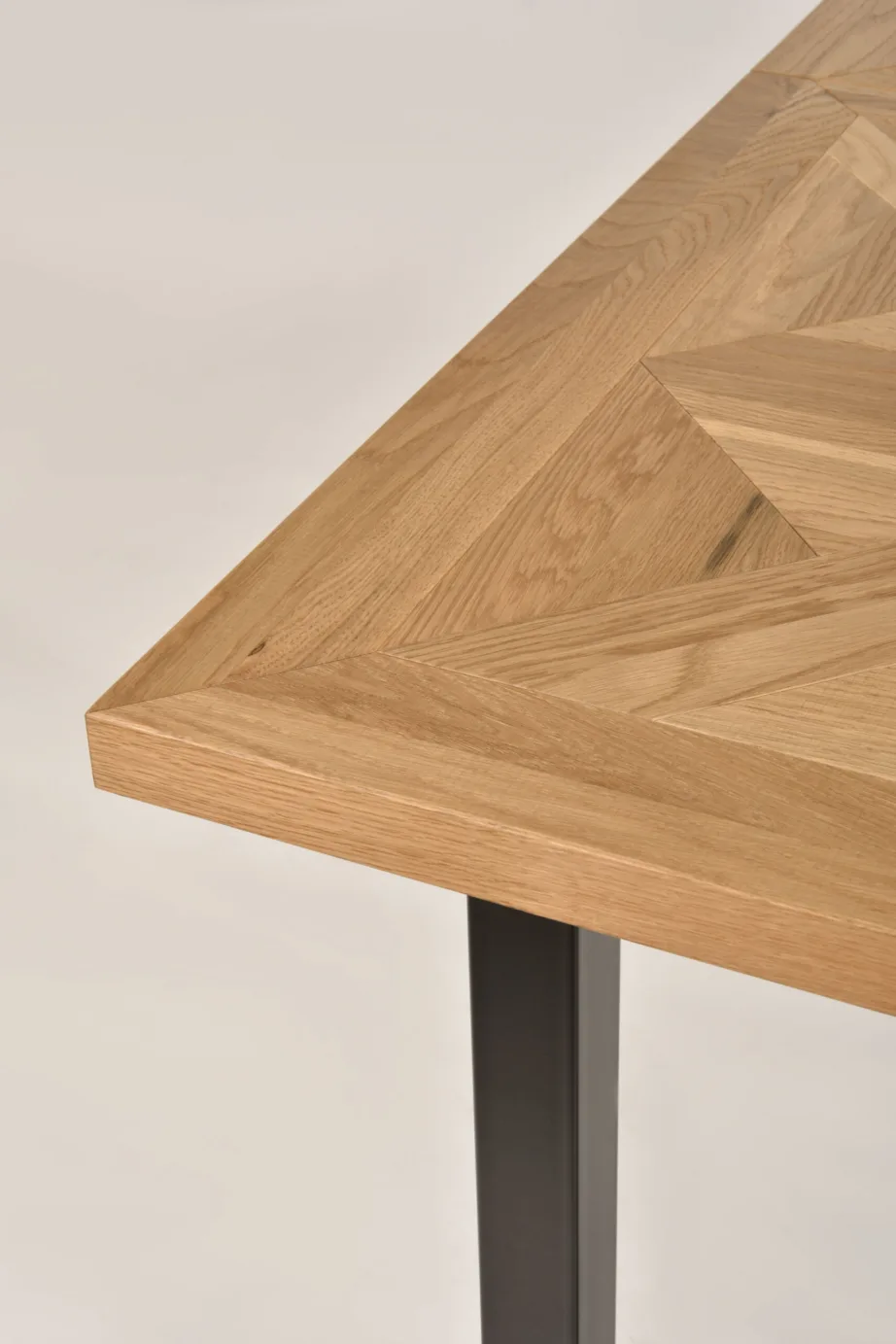 Pruun pikendatav söögilaud Indus IN01-1 158/203 cm, tammepuidust ja metallist – 10