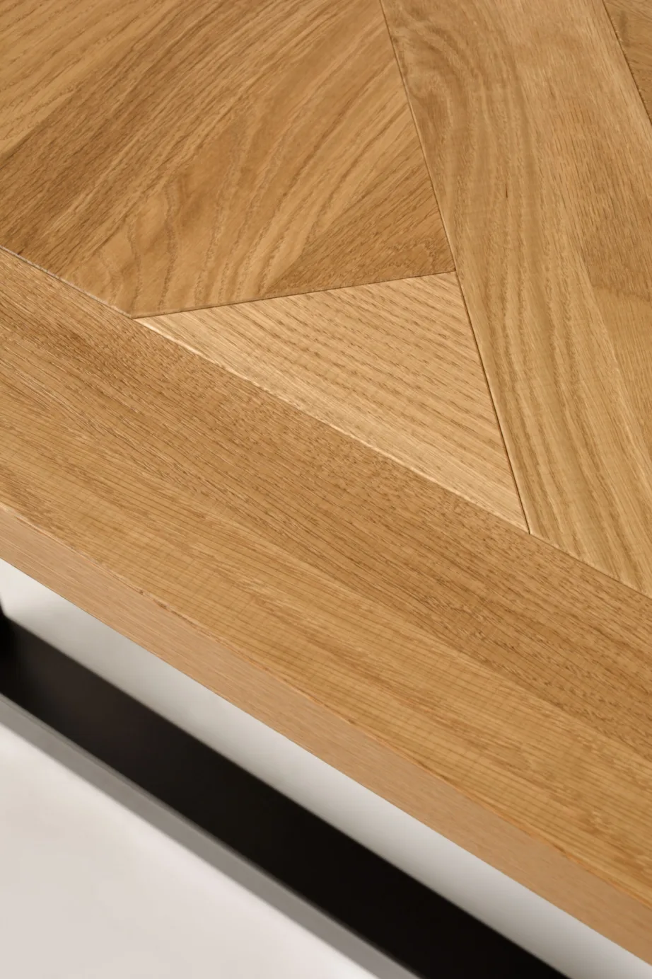 Pruun pikendatav söögilaud Indus IN01-1 158/203 cm, tammepuidust ja metallist – 14