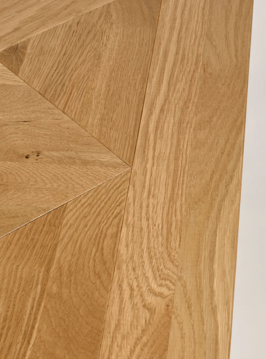 Pruun pikendatav söögilaud Indus IN01-1 158/203 cm, tammepuidust ja metallist – 16